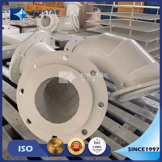 92% Al2O3 고알루미나 세라믹 라이닝 파이프, 석탄 산업용 엘보우